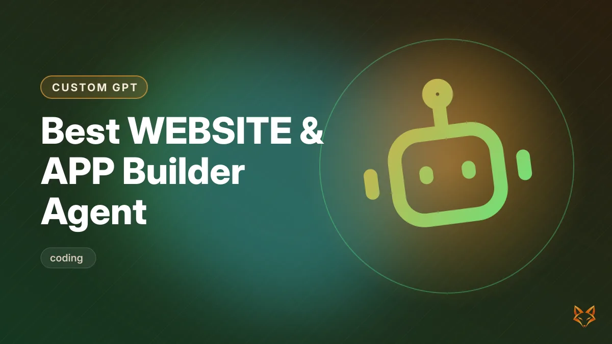 Best WEBSITE & APP Builder Agent — Custom GPT