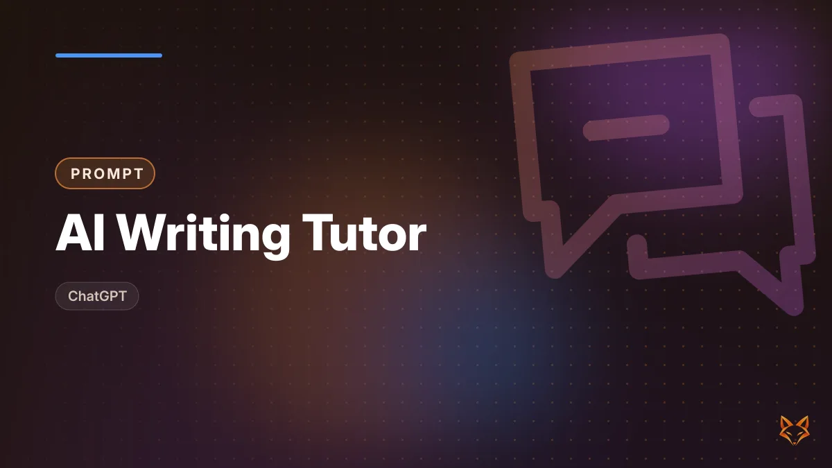 AI Writing Tutor — illustration