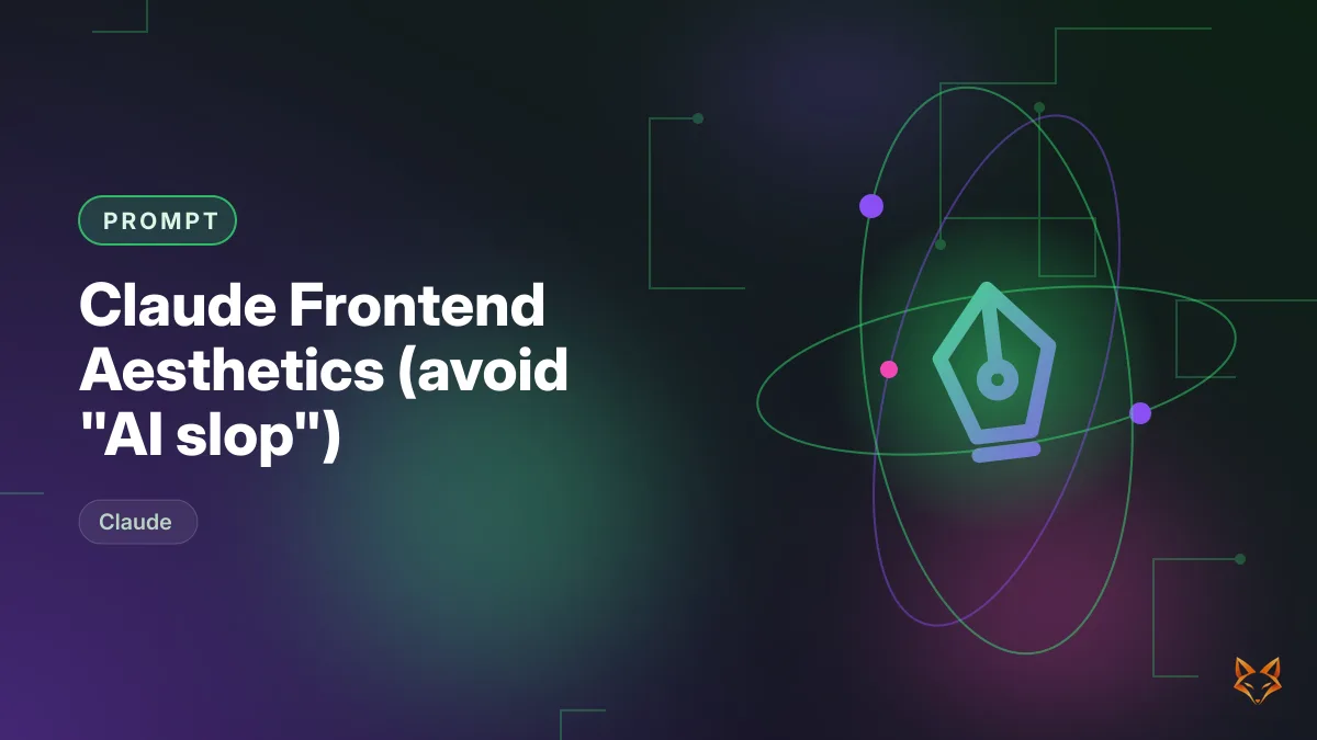 Claude Frontend Aesthetics (avoid "AI slop") — illustration