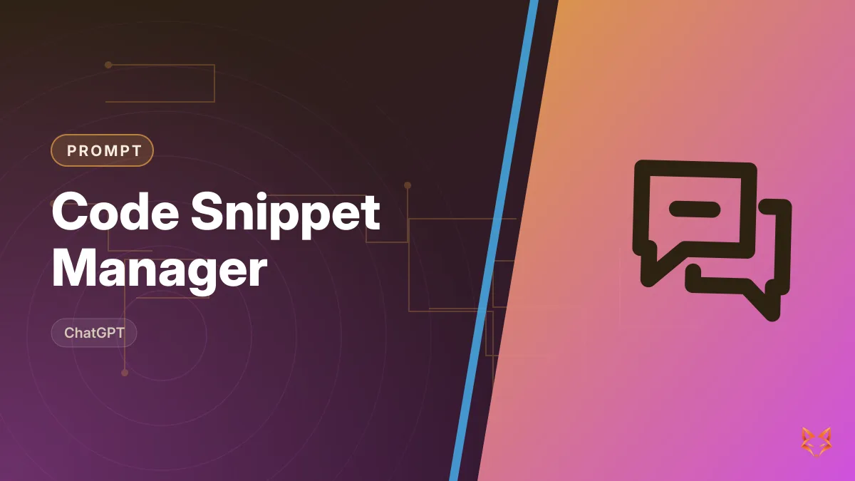 Code Snippet Manager — illustration
