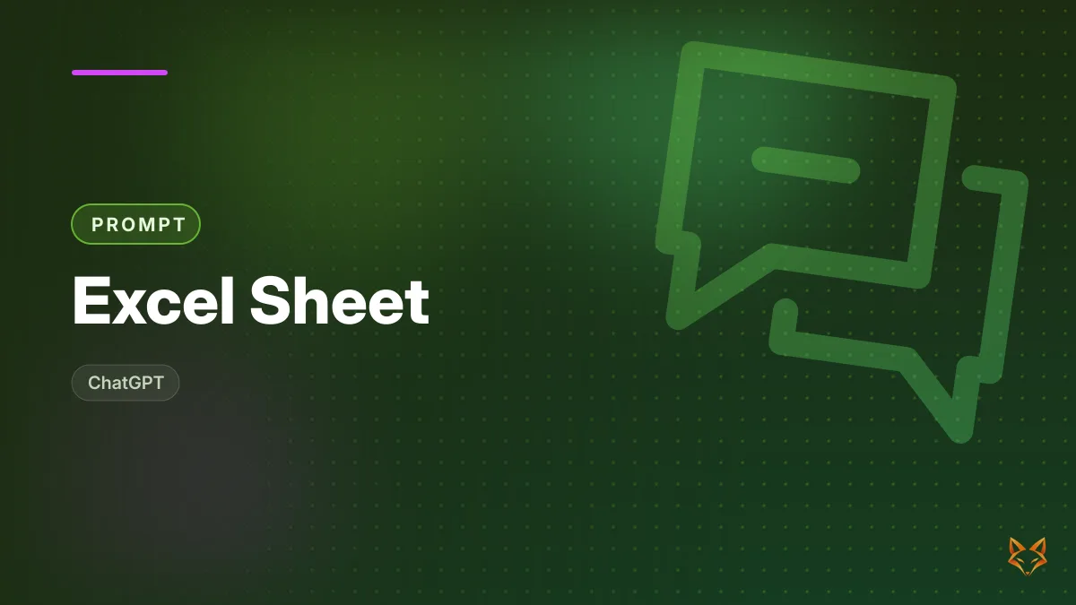 Excel Sheet — illustration