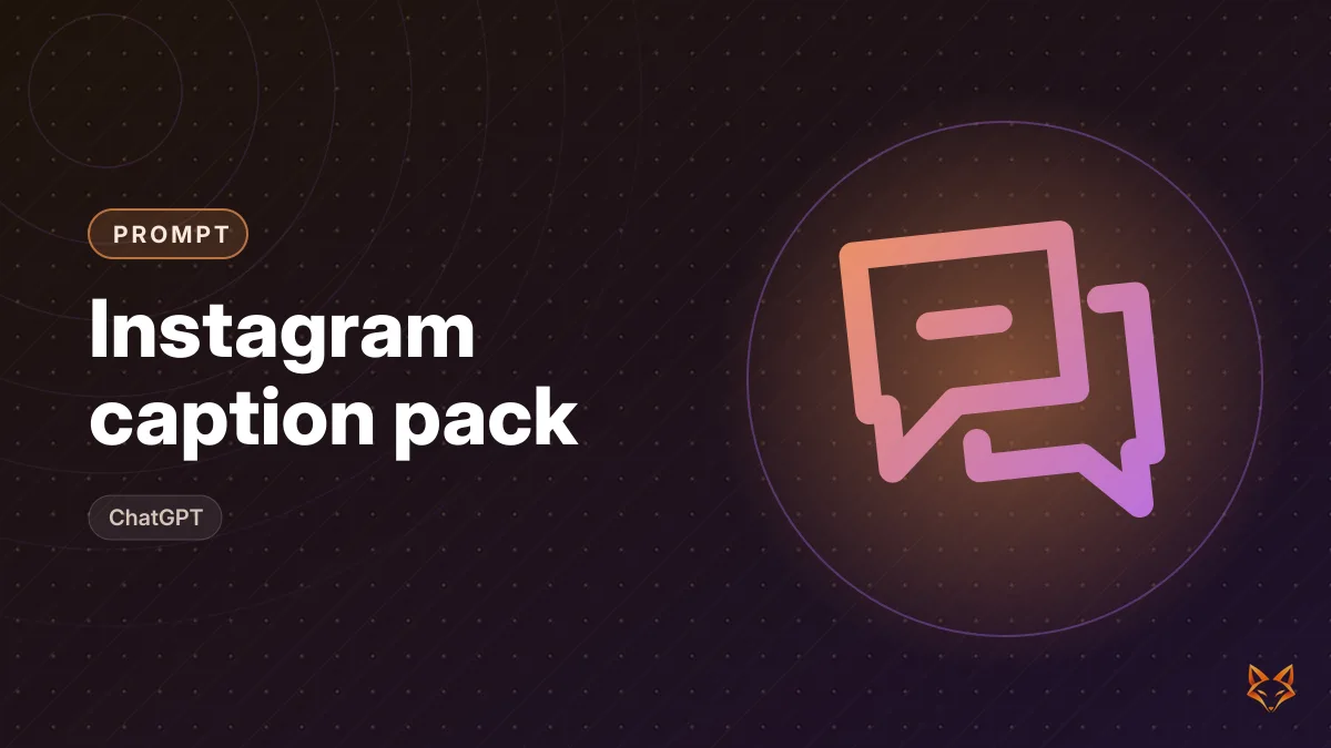 Instagram caption pack — illustration