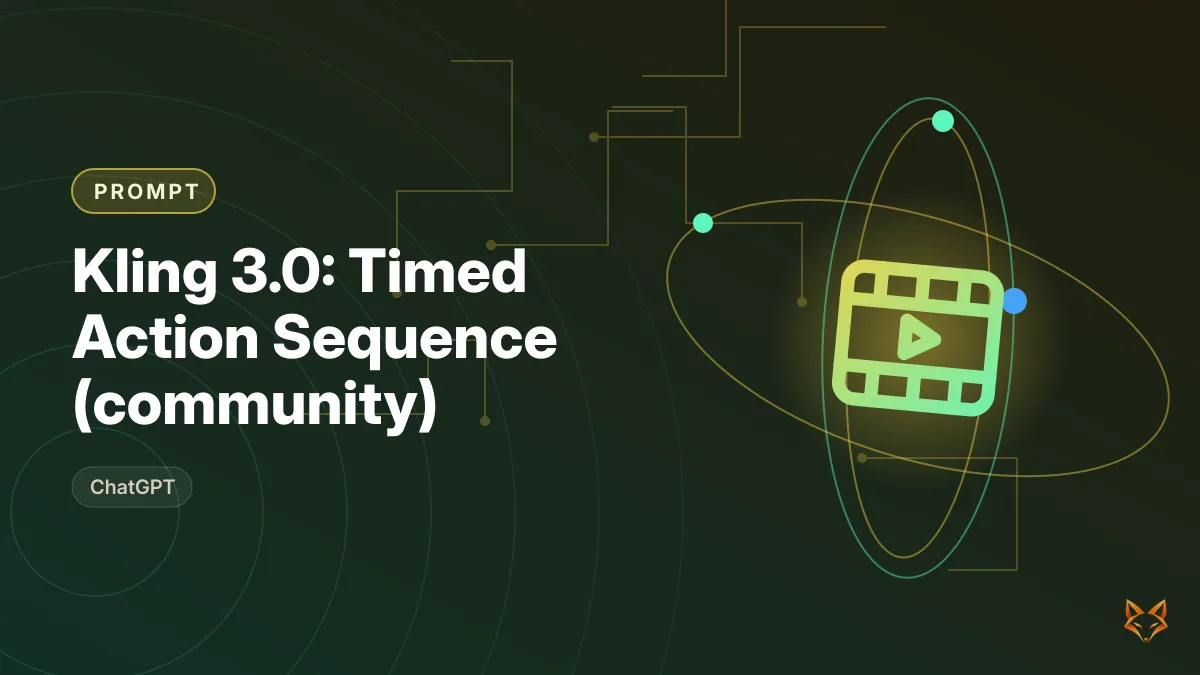 Kling 3.0: Timed Action Sequence (community) — illustration
