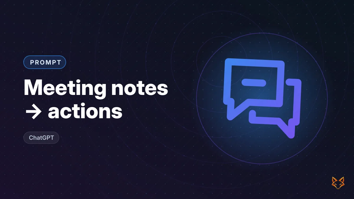 Meeting notes → actions — illustration
