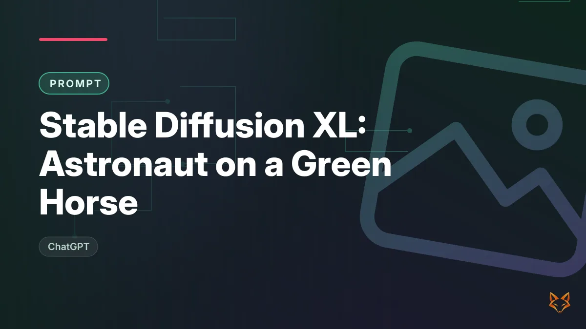 Stable Diffusion XL: Astronaut on a Green Horse — illustration