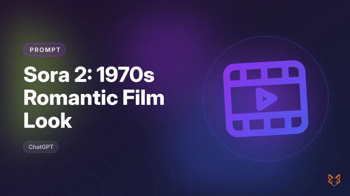 Sora 2: 1970s Romantic Film Look — illustration