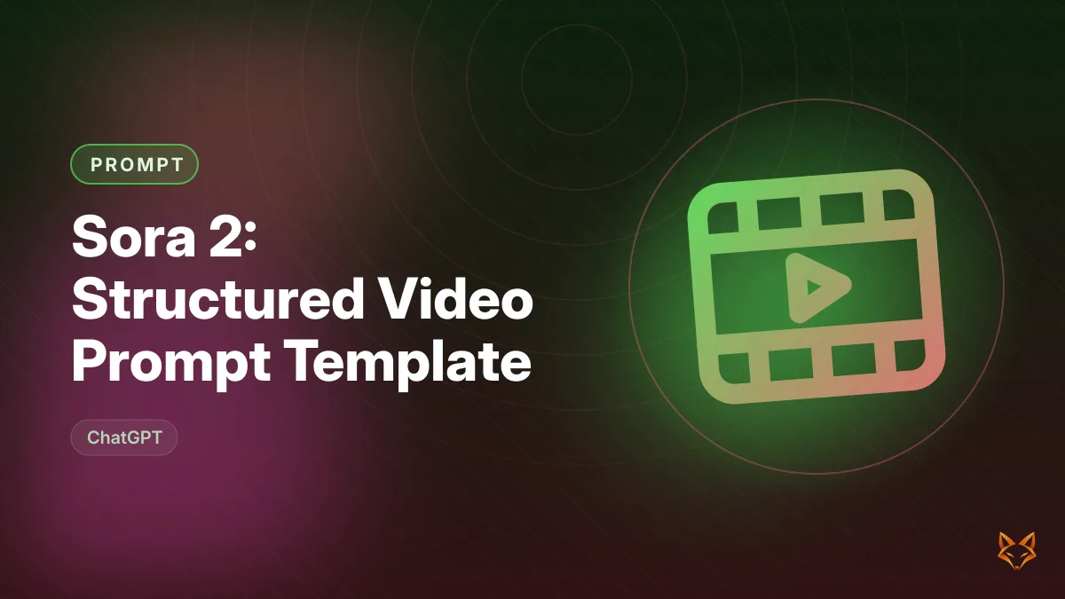 Sora 2: Structured Video Prompt Template — illustration
