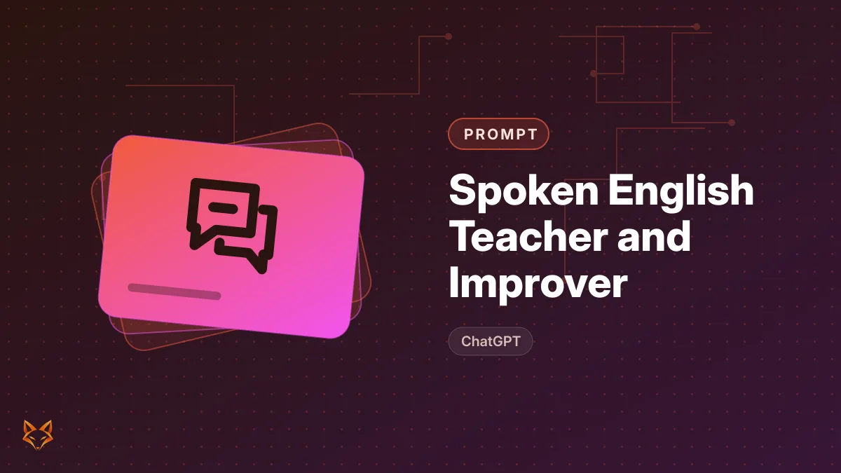 Spoken English Teacher and Improver — illustration