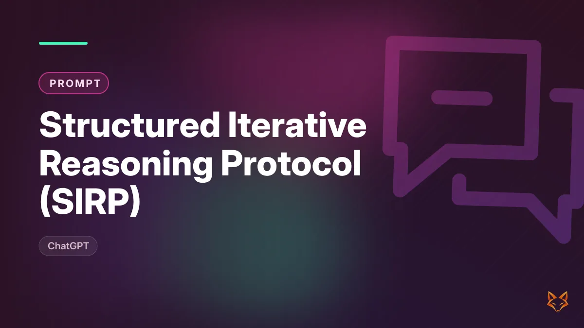 Structured Iterative Reasoning Protocol (SIRP) — illustration