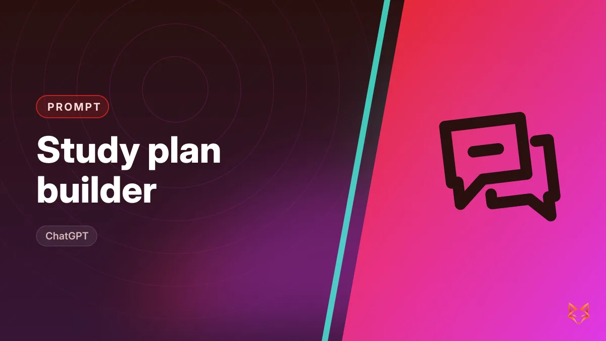 Study plan builder — illustration