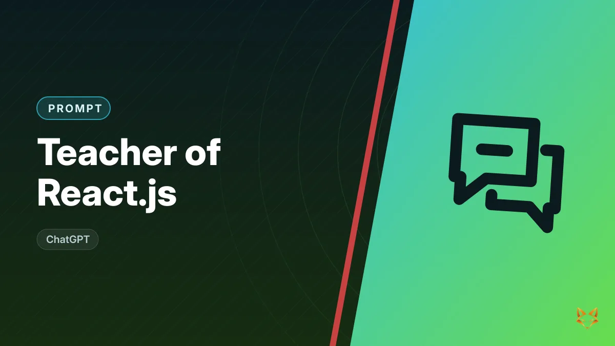 Teacher of React.js — illustration