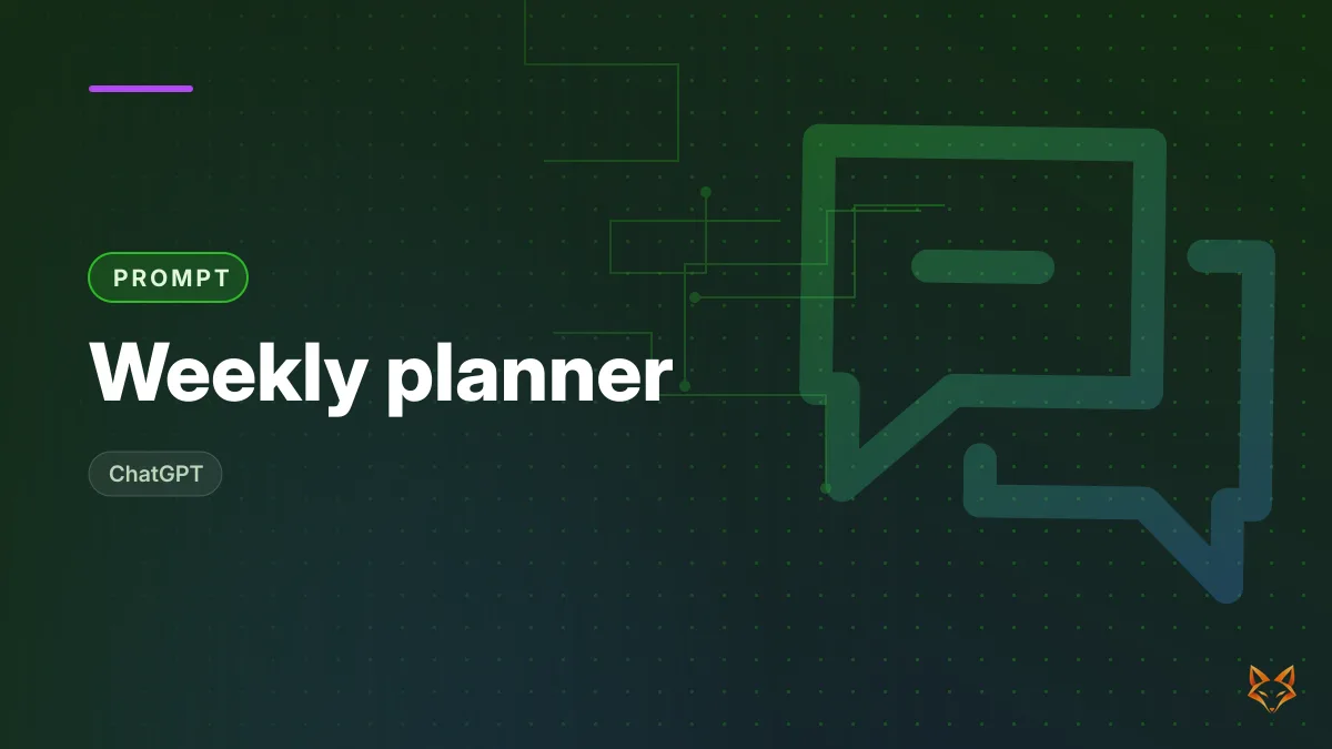 Weekly planner — illustration