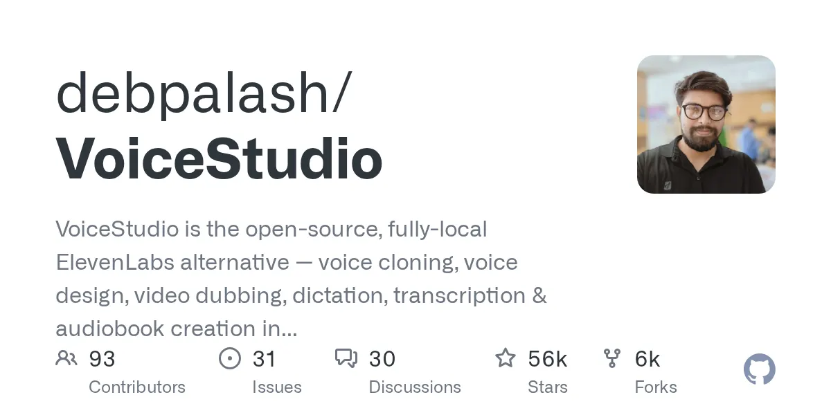 debpalash/VoiceStudio preview image