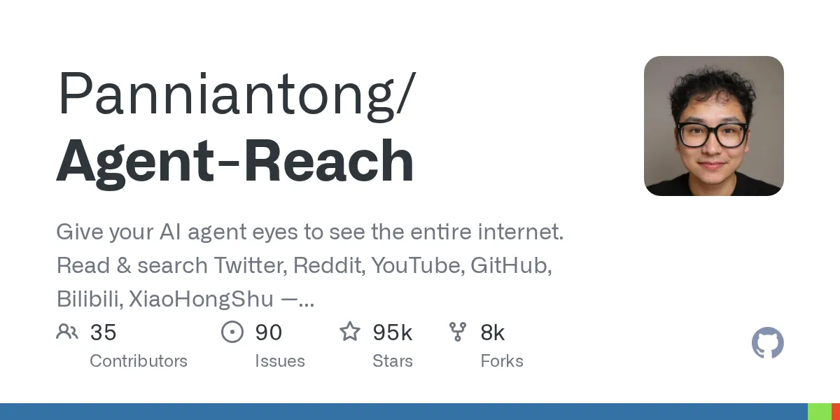 Panniantong/Agent-Reach preview image