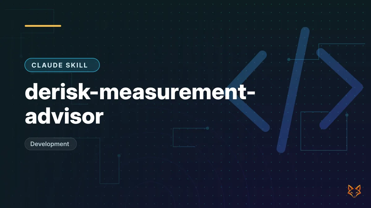 derisk-measurement-advisor — illustration