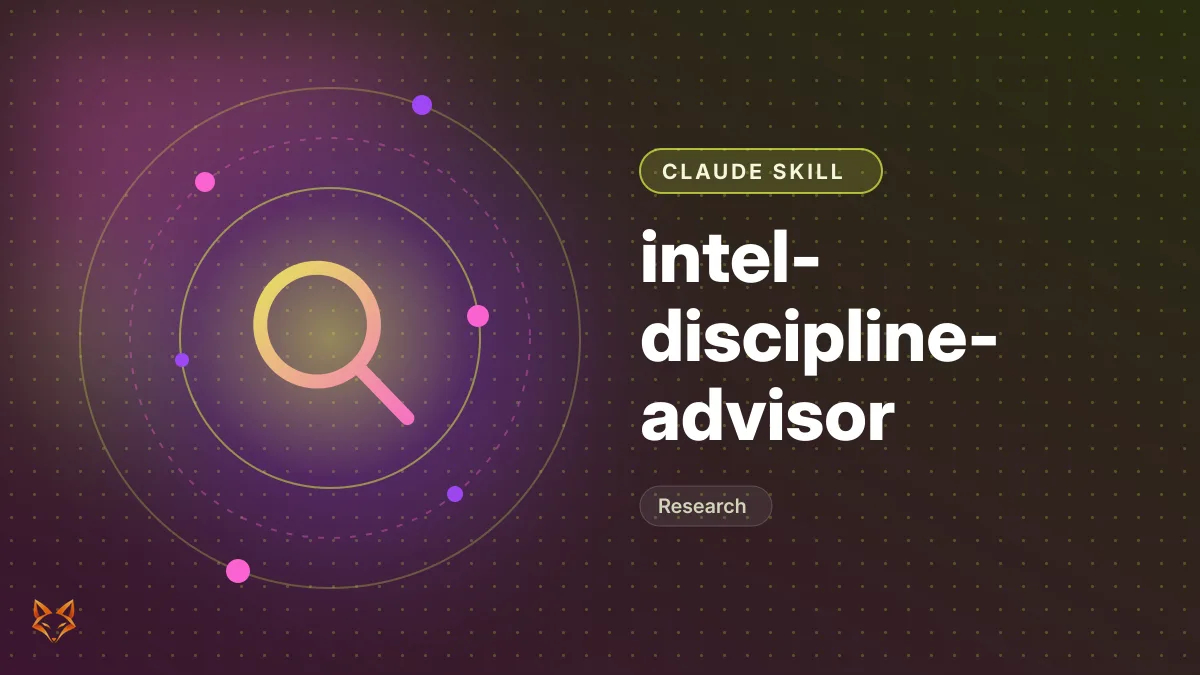 intel-discipline-advisor — illustration