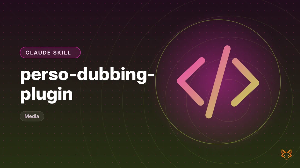 perso-dubbing-plugin — illustration