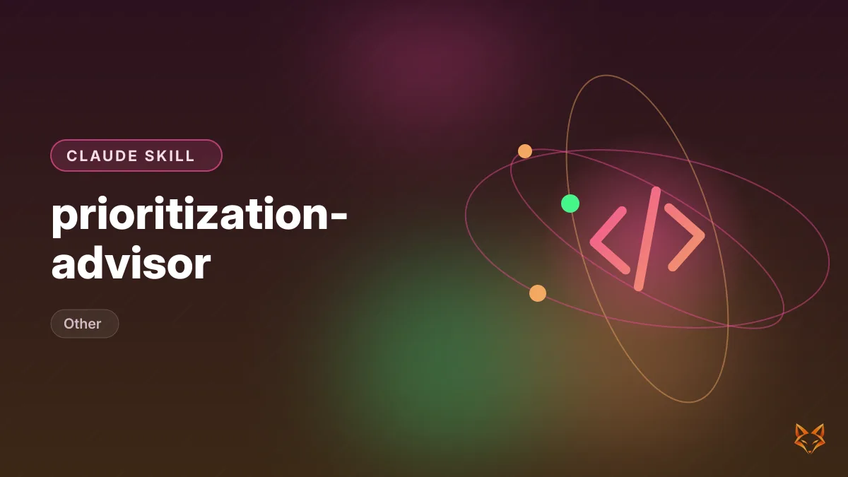 prioritization-advisor — illustration