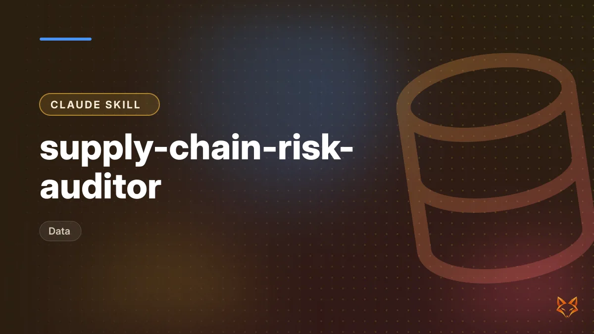 supply-chain-risk-auditor — illustration