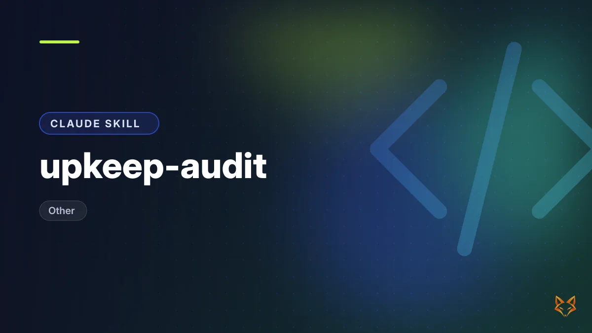 upkeep-audit — illustration